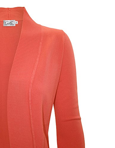 Image of Cielo Women's Solid Basic Open Front Pockets Knit Sweater Cardigan