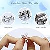 LIQALU Crochet Rings for Finger Crocheting Adjustable Crochet Tension Ring for Finger Crochet Finger Guard Ring Knitting Yarn Tension Ring for Women (9) #1