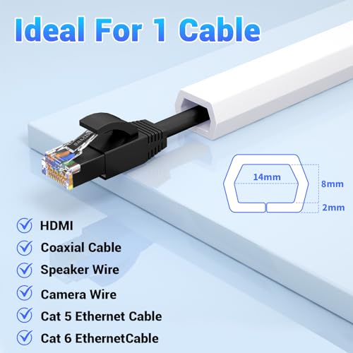 Self-Adhesive Cable Cord Cover - 4m Floor Wire Management System - Image 2