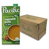 Pacific Foods Low Sodium Organic Vegetable Broth, 32 oz Carton (Case of 12)