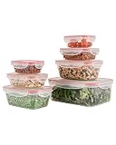 Classbach® Lot de 7 boîtes de conservation en plastique avec couvercle 100 % étanche - Boîte à déjeuner - Passe au lave-vaisselle, au micro-ondes et au congélateur - C-FHD 4008 K