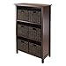 Granville 7Pc Storage Shelf, 3-Section With 6 Foldable Baskets