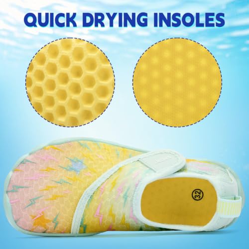 Image of Kids Water Shoes Boys Girls - Wide Toe Box Quick Dry Barefoot Shoes Breathable Non Slip Aqua Athletic Sneakers for Swim Beach Pool Kayak Hiking Sand Walking Travel Essentials (Little Kid /Big Kid)
