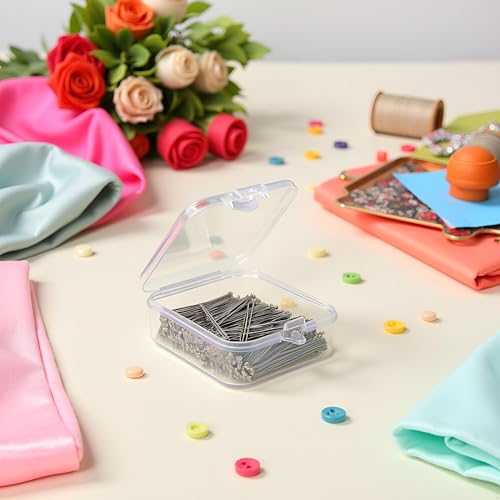 Präzisions-Stecknadeln, 0,5 x 35 mm, Rostfreier Stahl, Extra Dünn und Lang, 30g mit Aufbewahrungsbox