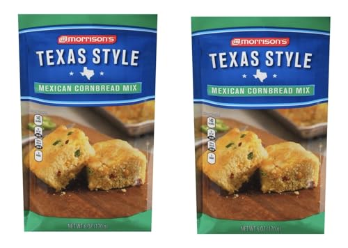 Morrison's Baking Mixes - 2 packages (Texas Style Mexican Cornbread Mix 6oz)