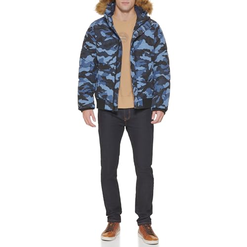 Image of Tommy Hilfiger Men's Arctic Cloth Quilted Snorkel Bomber Jacket (Standard and Big & Tall)