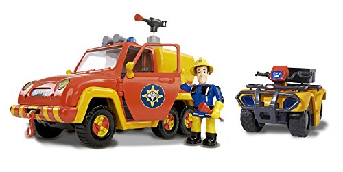 Sam el bombero - Set Coche Venus + Quad Mercury con Figura (Simba 9251006)