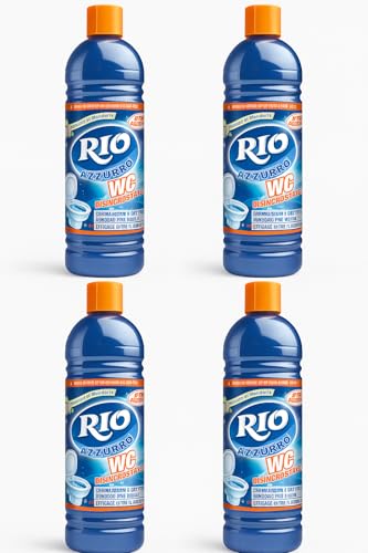 Rio Azzurro Detergente Anticalcare e Igienizzante per WC, 750 ml, Confezione Disponibile in Diverse Quantità (4)