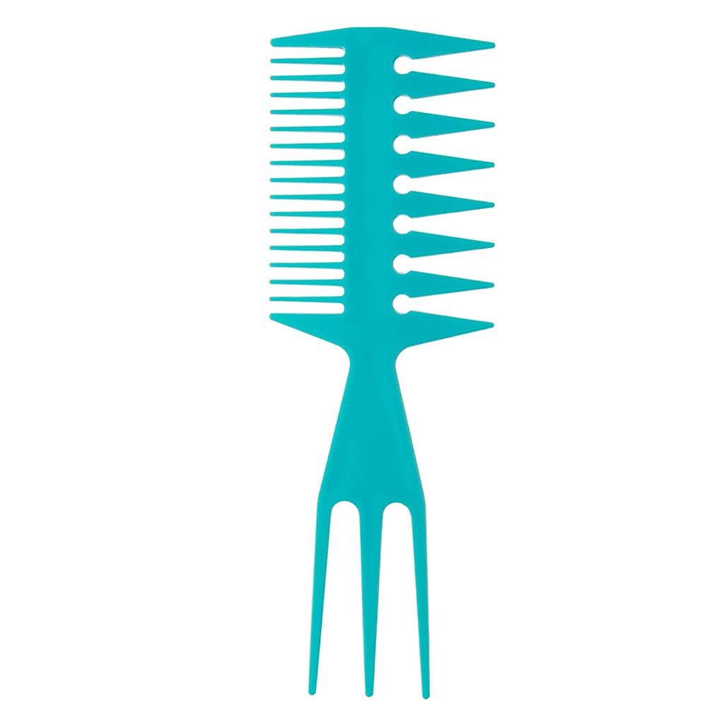 Tooth Barber Comb for Men ' s Retro Hair Styling Oil Head, Blue