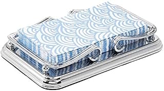 mDesign Decorative Metal Guest Disposable Paper Hand Towel Storage Tray Dispenser - Sturdy