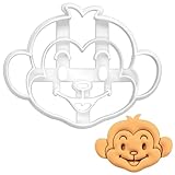 BAKERLOGY Monkey Face Cookie Cutter - Detailed Biscuit Cutter Design for Baking and Crafts, ideal on fondant, dough, clay