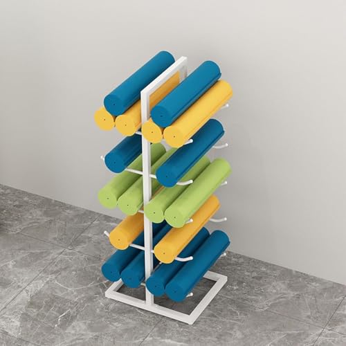 Organisateur pour tapis de yoga en acier avec rangement pour rouleaux
