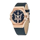 Material correa: piel MASERATI Reloj Analógico para Hombre de Cuarzo con Correa en Cuero R8851108027