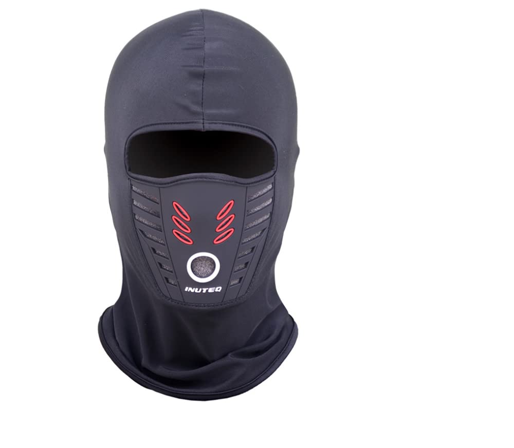 Liann Cold Weather Windproof Thermal Fleece Neck Warm Balaclava Waterproof Face Mask Black