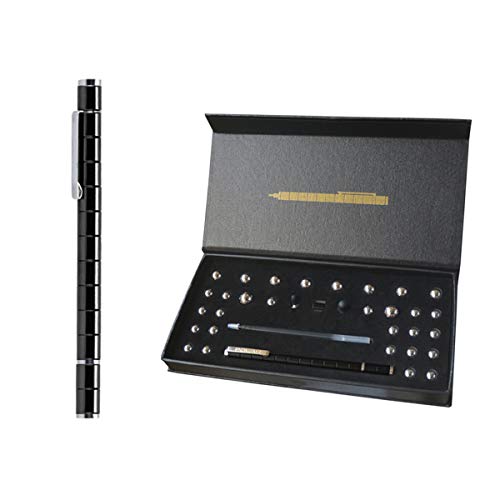 Empowline Magnetic Polar Pen, Stylus Pen, Magnet Gel Pen and Touch Screen Pen, Fidget Toy, can be transformed into a variety of creative (Black Pro)