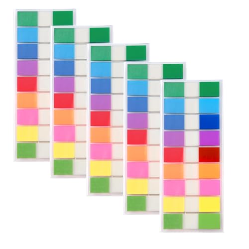 Leucasa 900 Pièces Marque Page Adhesif 9 Couleurs Feuillets Autocollants Morandi Sticky Notes pour la Lecture, l'Écriture, l'Étude, le bureau, l'École, l'Agenda Memo