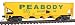 Walthers Trainline Walthers Trainline 40' 4-Bay Offset Hopper Peabody Short Line #6802