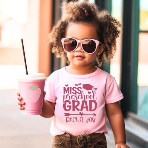 Personalized Miss Preschool Graduation Shirt For Toddler Girl, Miss Kindergarten Shirt For Girls, Graduation Gifts For Preschoolers, Cute Kids Graduation Shirt For Last Day Of School.2