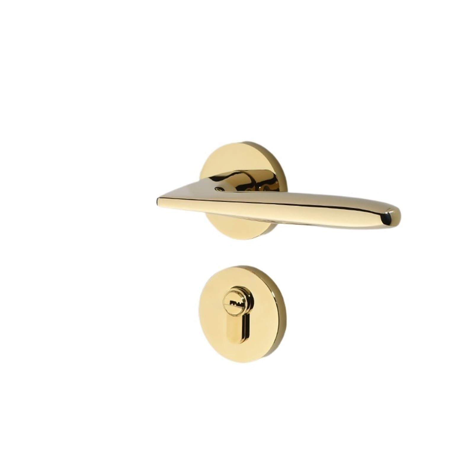 NYRXRYTCA Golden Door Lock Indoor Bedroom Door Lock Light Luxury Split Door Lock Magnetic Silent Door Handle Household Wooden Door Lock(E gold silent 35-50mm)