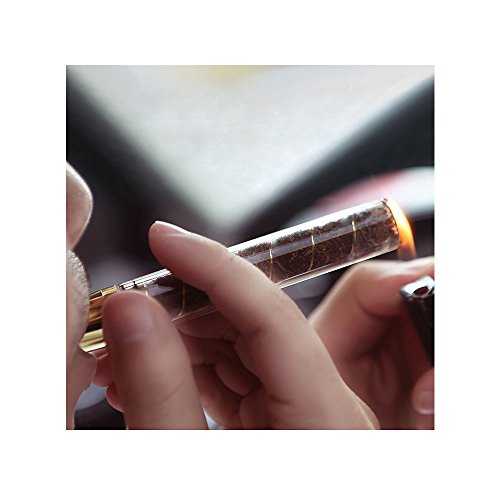 Surplex Glass Blunt Pipe Kit, King Style, Glass Bottle, Cleaning Kit, for Tobacco, Dry Herbs, Tea, Herb Leaves and Spices