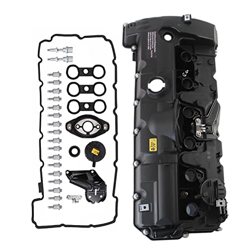Copachi Engine Valve Cover Sets With Gasket Oil Cap Replace Oe 11127552281 11-12-7-552-281 Fits For Bmw N52 E82 E90 E91 E92 E93 F10 F25 E70 E85 E86 E89 X3 X5 Z4 128I 323I 328I 328Xi 528I 528Xi #TOP2