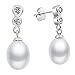 Produktbild Damen Perlenohrringe Süßwasserzuchtperlen Tropfenform 7 bis 8 mm von SECRET & YOU - Rhodiniertes Sterling Silber 925.