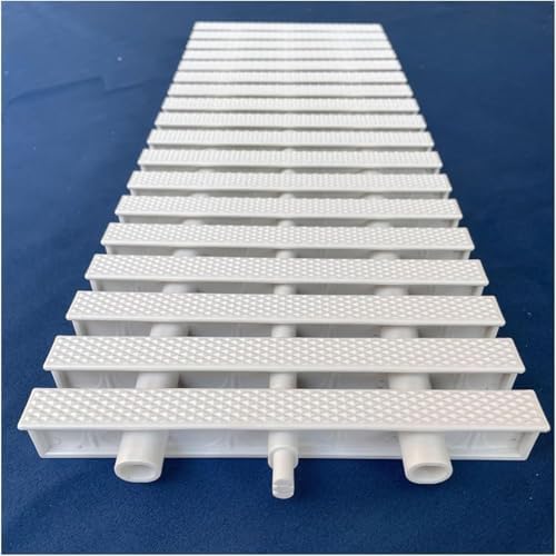 Rectangle Swimming Pool Drain Grates - 10 Pack White Plastic Channel Covers for Overflow Drainage, Durable Grate Solutions for Pool Water Management, 7.1 Inch Size