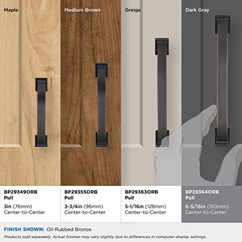 Image of Amerock | Cabinet Pull | Oil Rubbed Bronze | 6-5 /16 inch (160 mm) Center to Center | Candler | 1 Pack | Drawer Pull | Drawer Handle | Cabinet Hardware