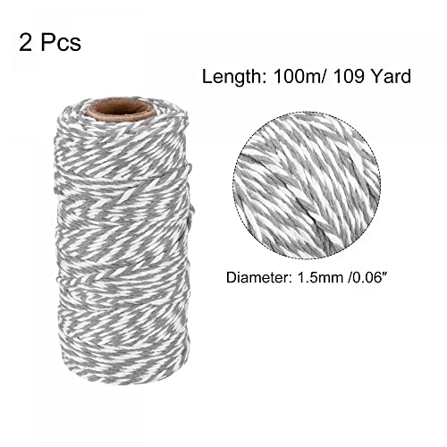 Cuerda de algodón bicolor de 100 metros de alta flexibilidad pack de 2 3