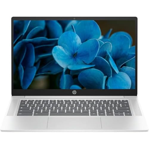 HP 2025 Lightweight Chromebook, 14” HD IPS Display, Intel N Processor Up to 3.69GHz, 4GB LPDDR5 Ram, 128GB SSD, Super-Fast 6th Gen WiFi, Chrome OS, Dale Silver, Renewed