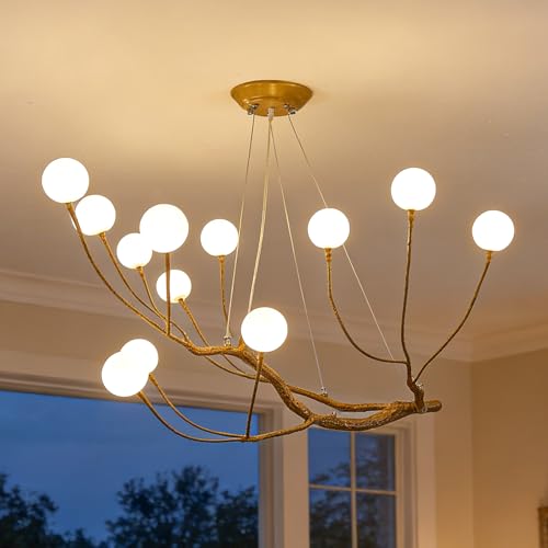 Tree Branch Chandelier for Living Room, 12-Light Large Rustic Limb