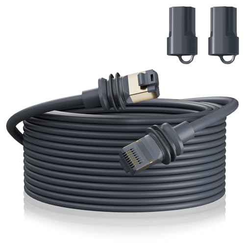 BarBaren Para cabo Starlink de 45 m, para cabo Ethernet Starlink geração 3/mini cabo de substituição para padrão/mini à prova d'água cinza