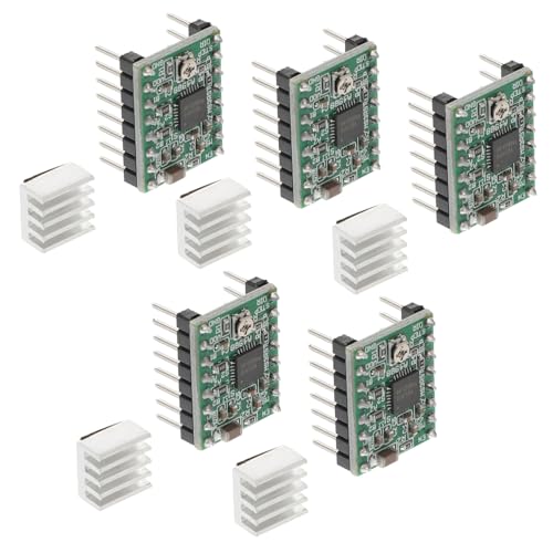 OSOLADY 3D Printer Motor Driver Module A4988 Driver Board 5pcs with Simple Step Direction Interface