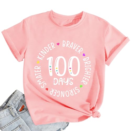 qdl 100th Day of School Teacher Shirt - I Am 100 Days Smarter T-Shirt for Women 100 Days of School Tee qdl 100th Day of School Teacher Shirt - I Am 100 Days Smarter T-Shirt for Women 100 Days of School Tee