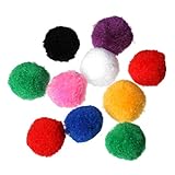 Bolas de juguete para gatos Colores surtidos, aptos para hacer muñecas hechas a mano, proyectos para niños, manualidades y pueden adaptarse a varios tipos de decoraciones.