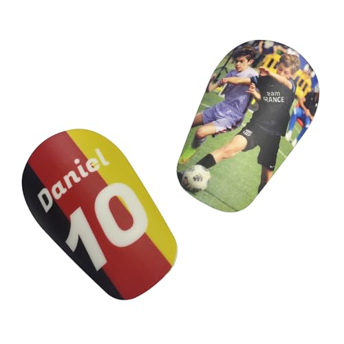 Personalisierte Fußball Schienbeinschoner Kinder– Personalisierbares Schienbeinschoner mit Foto und Name, Personalisierbares Geschenk