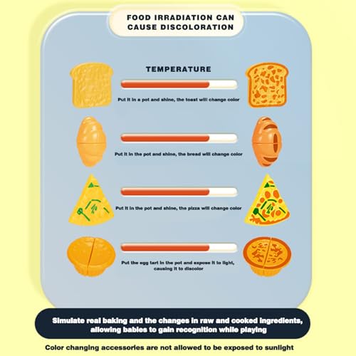 Temeemeg Toy Air Fryer with 15PCS Accessories Cookies Maker Toy with Music & Lights Color Changing Foods Kitchen for Aged 3+ Kids Kitchen Set Style 2 - Image 2