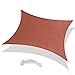 Warooma Voile d'ombrage rectangulaire de 2,5 m x 2,5 m avec corde, sable résistant aux UV, de qualité commerciale, pour patio, imperméable, pour installations et activités de plein air