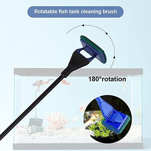 Gukasxi 5 in 1 Pulizia Acquario Kit Pulitore per Acquario Pulizia Acqua Pulizia Filtro Strumento con Rastrello Ghiaia, Raschietto Alghe, Vetro Spugna Pennello, Forchetta per Piante e Acquario Netto - Image 5