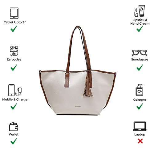 Image of Miraggio Penelope Solid Tote Bag for Women