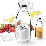LEALEA Personal Size Blender, Portable Blender, Battery Powered USB Blender （White)