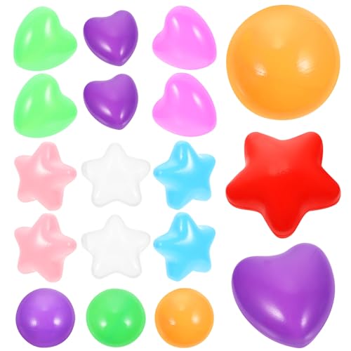 Mikinona 150 Piezas Bolas de Estrellas y Corazones para Pelotas de Resistentes para Piscinas Carpas y Parques Infantiles Diseño Divertido y Seguro Regalo Sorpresa para Fiestas y