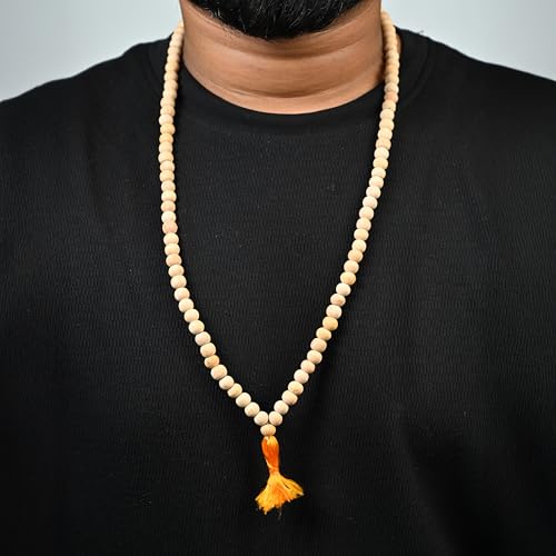 Image of ZAICUS Tulsi Mala 108 Beads with Kanth Jap Bag for Meditation