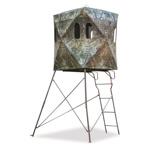 Guide Gear 6 Foot Tripod Hunting Tower Blind, 2-Man Stand Elevated, Hunting Gear Equipment...