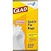 Glad CloroxPro Quick-Tie Tall Kitchen Trash Bags, 13 Gallon, 200 Count, Package May Vary