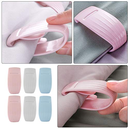 NICEXMAS 6 Pcs Clipes de Cobertura de Edredom Clipes de Suporte de Edredom Pegadores de Cobertor de