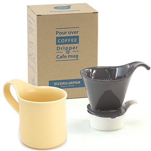 ZEROJAPAN ギフトセット コーヒードリッパーL&カフェマグ(トレイ付) バナナ DMZ-16 SGY/BA