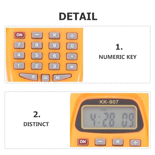 Image of Uonlytech 2pcs Calculator Watch Portable Calculating Watch Geometric Operation Watch for Adults Boys Girls Orange