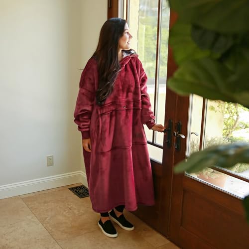 Image of Catalonia Oversized Hoodie Blanket Sweatshirt, Comfortable Sherpa Giant Pullover with Large Front Pocket for Adults Men Women Teenagers Wife Girlfriend