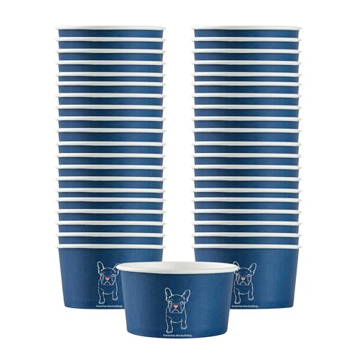 Image of Restaurantware Coppetta 8 Ounce Dessert Cups, 50 Disposable Ice Cream Cups - Lids Sold Separately, Sturdy, Frenchie Paper FroYo Bowls, For Hot And Cold Foods, Perfect For Gelato Or Mousse